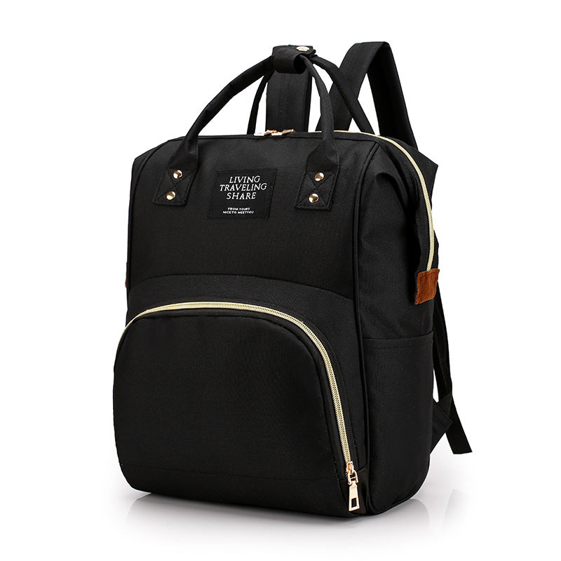 Large Capacity Mummy Bag Multi-function Women Backpack Nursing Bag for Baby Care Unisex Travail Backpack (Random color)